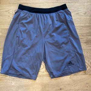 Adidas Athletic Shorts Mens Large Gray Climalite